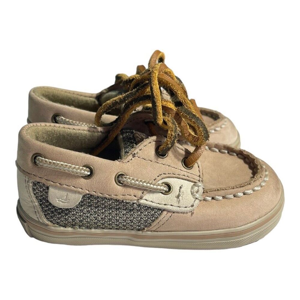Sperry Top Sider Infant Size 3M Leather Upper Boat Shoes Bluefish